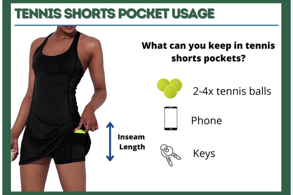 tennis shorts pockets usage