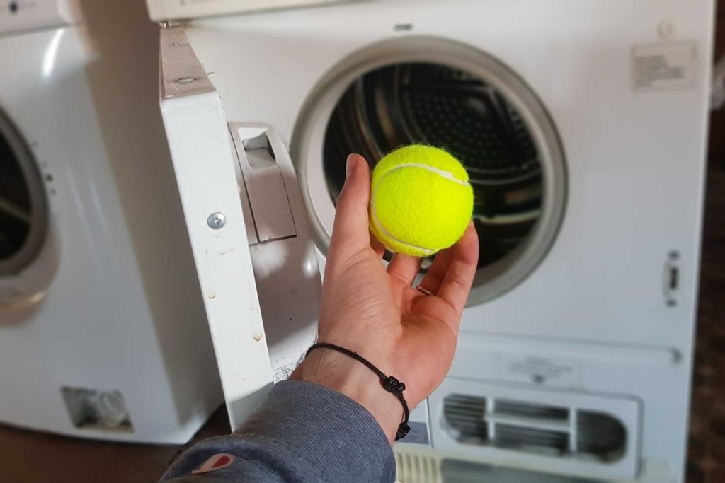 tennis balls in the dryer