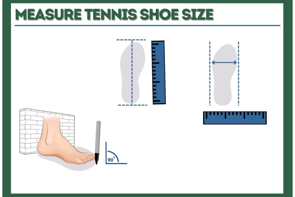 How to measure tennis shoe size