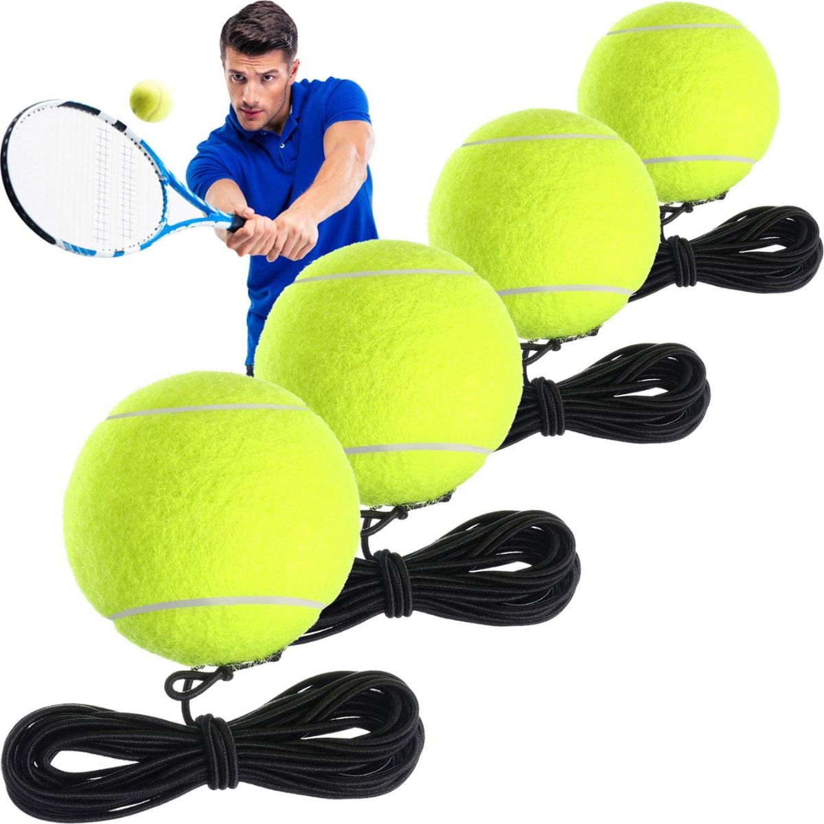 The Best Tennis Balls for Practice Options: Tennis Training Ball with String