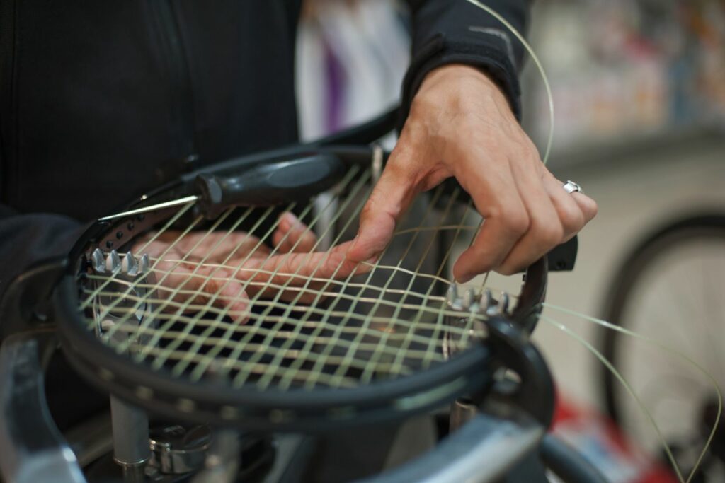 Stringing a Tennis Racket