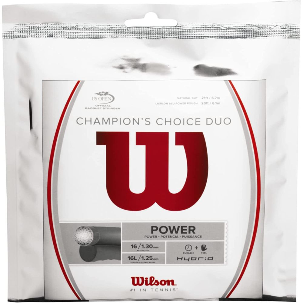 The Best Tennis Strings for Control Options: Wilson Champions Choice Hybrid